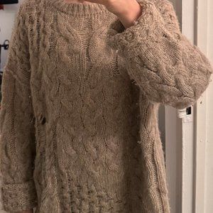 Free People, Cable Knit Sweater, Medium